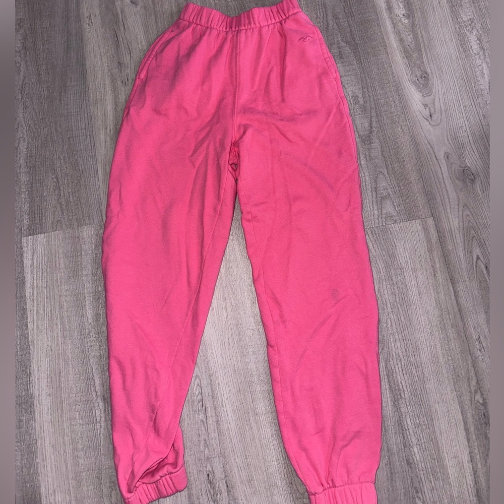 Pink hollister sweatpants
